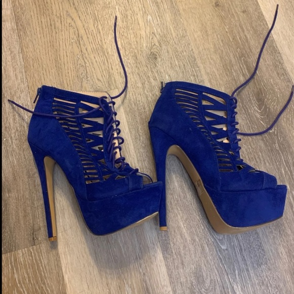 Shi by JOURNEYS | Shoes | Shi 6inch Royal Blue Platform Heels | Poshmark